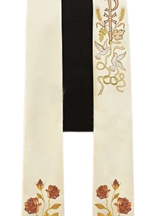 Stuła ślubna haftowana