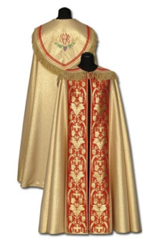 Złota Kapa IHS z Haftowanym Kapturem