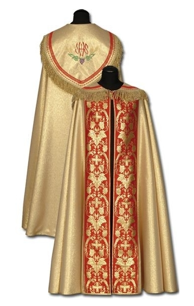 Złota Kapa IHS z Haftowanym Kapturem Złota Kapa IHS z Haftowanym Kapturem