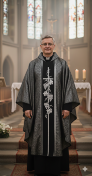 Ornat czarny pogrzebowy