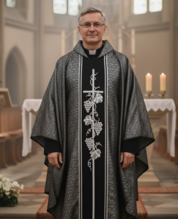 Ornat czarny pogrzebowy