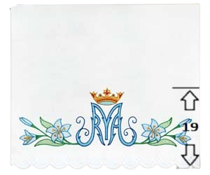 Obrus ołtarzowy haftowany Maryjny lilia Obrus ołtarzowy haftowany Maryjny lilia