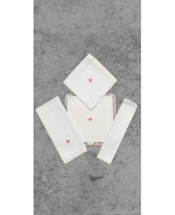 bielizna kielichowa krzyż czerwony zestaw