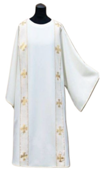 Biała Dalmatyka diakońska + stuła