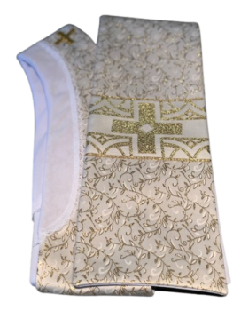 Stuła kapłańska złota z krzyżem
