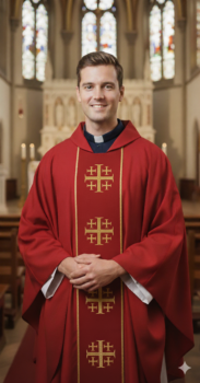 Ornat Czerwony z Krzyżem Jerozolimskim