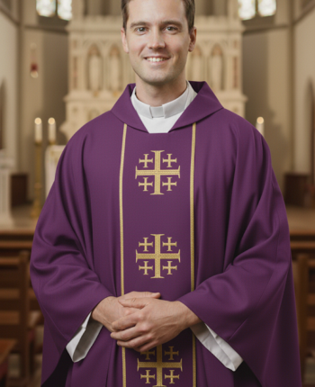 Ornat Fioletowy z Krzyżem Jerozolimskim