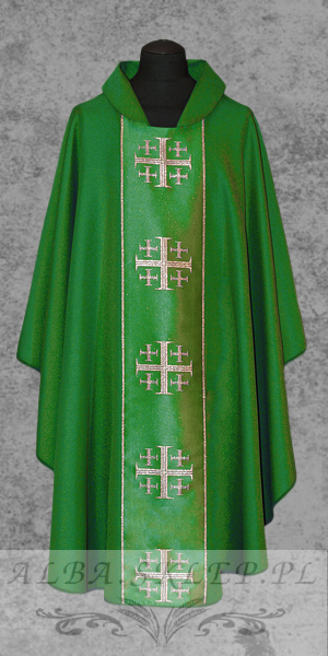 Ornat Zielony z Krzyżem Jerozolimskim Ornat Zielony z Krzyżem Jerozolimskim