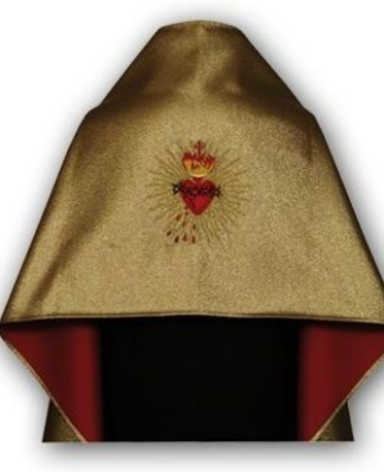 Welon Naramienny Liturgiczny Haftowany Złoty Najświętsze Serce Jezusa