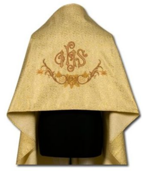 Welon Liturgiczny Naramienny z Haftem IHS i Motywem Róży