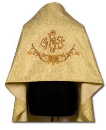 Welon Liturgiczny Naramienny z Haftem IHS i Motywem Róży