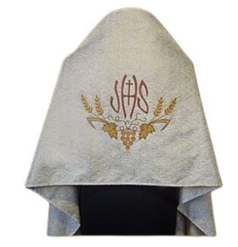 Haftowany Welon Liturgiczny IHS Winogron Kłos 