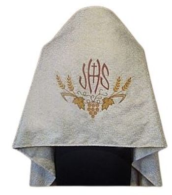 Haftowany Welon Liturgiczny IHS Winogron Kłos 