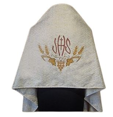 Haftowany Welon Liturgiczny IHS Winogron Kłos 