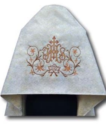 Welon Liturgiczny Haftowany z Adamaszku IHS