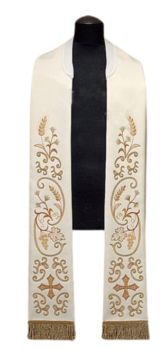 Stuła eucharystyczna bogato haftowana
