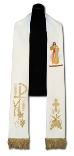 Stuła kapłańska z wizerunkiem Jezusa Miłosiernego