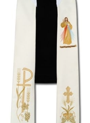 Stuła kapłańska z wizerunkiem Jezusa Miłosiernego