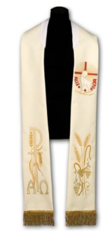 Stuła haftowana na Wielkanoc z Barankiem