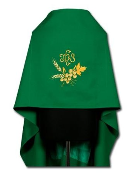 Welon Naramienny Haftowany Zielony IHS Welon Naramienny Haftowany Zielony IHS