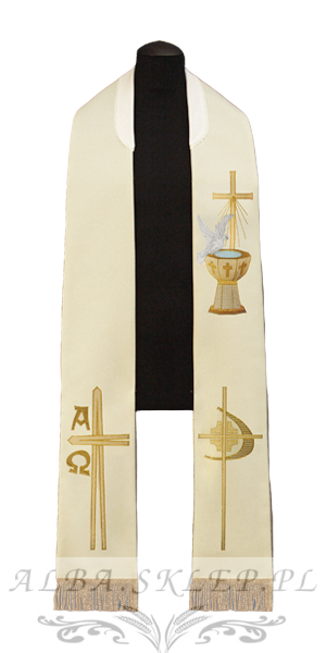 Stuła haftowana eucharystyczna - Sakrament Chrztu Stuła haftowana eucharystyczna - Sakrament Chrztu