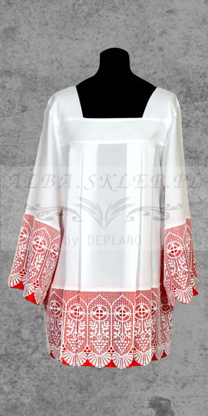 Komża Kapłańska z Czerwoną Gipiurą Komża Kapłańska z Czerwoną Gipiurą