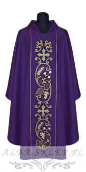 Ornat haftowany fioletowy 11