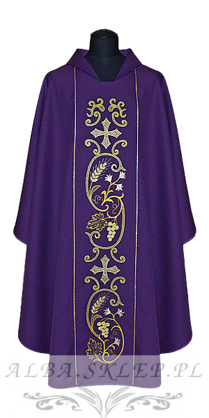 Ornat haftowany fioletowy 11