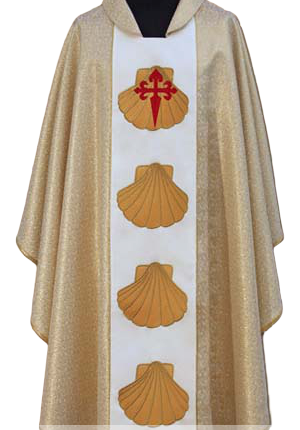 Ornat Haftowany Muszle Świętego Jakuba