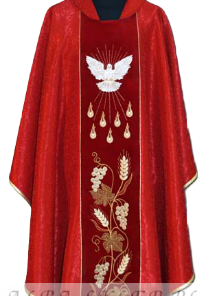 Ornat haftowany Duch św 2