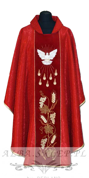 Ornat haftowany Duch św 2