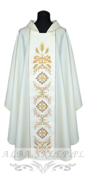 Ornat haftowany kremowy 3
