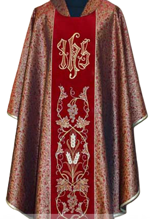 Ornat haftowany czerwony 3