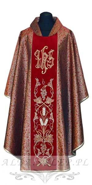 Ornat haftowany czerwony 3