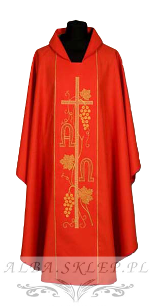 Ornat haftowany czerwony 1