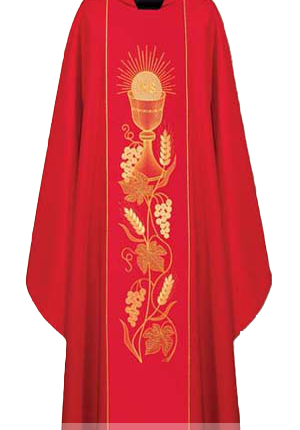 Ornat haftowany czerwony 2