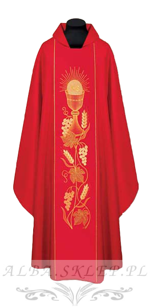 Ornat haftowany czerwony 2