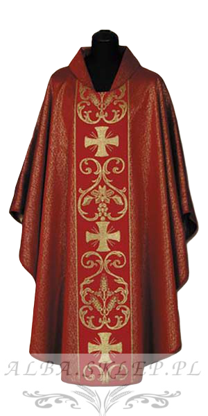Ornat haftowany czerwony 6