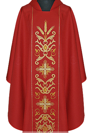 Ornat haftowany czerwony 8