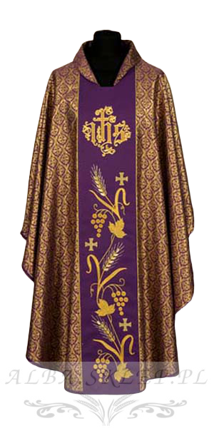 Ornat haftowany fioletowy 5