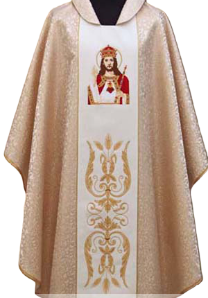 Ornat z wizerunkiem Chrystusa Króla