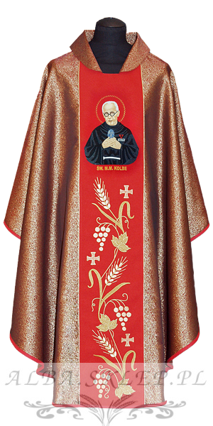 Ornat z wizerunkiem św. Maksymiliana Kolbe