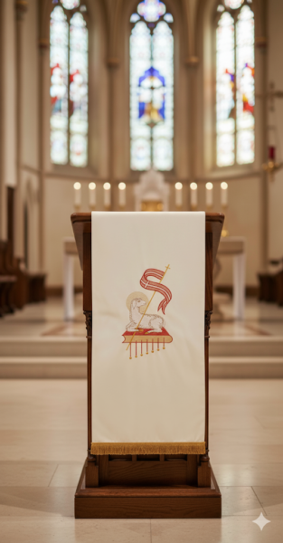 Nakrycie na Ambonę Lektorium na Wielkanoc Baranek