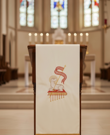 Nakrycie na Ambonę Lektorium na Wielkanoc Baranek