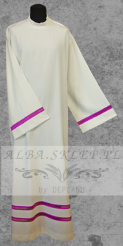 Alba lniana z mereżką purpura