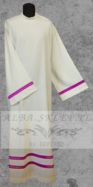 Alba lniana z mereżką purpura