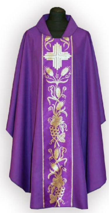 Fioletowy Ornat z Pasem Eucharystycznym Fioletowy Ornat z Pasem Eucharystycznym