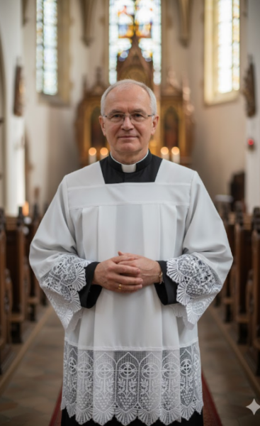 Komża Kapłańska z Gipiurą Krzyż 27 cm