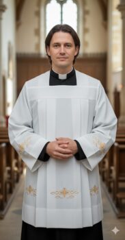 komża lniana z haftem