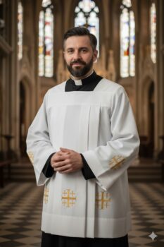 Komża Kapłańska z Złotym Krzyżem Jerozolimskim